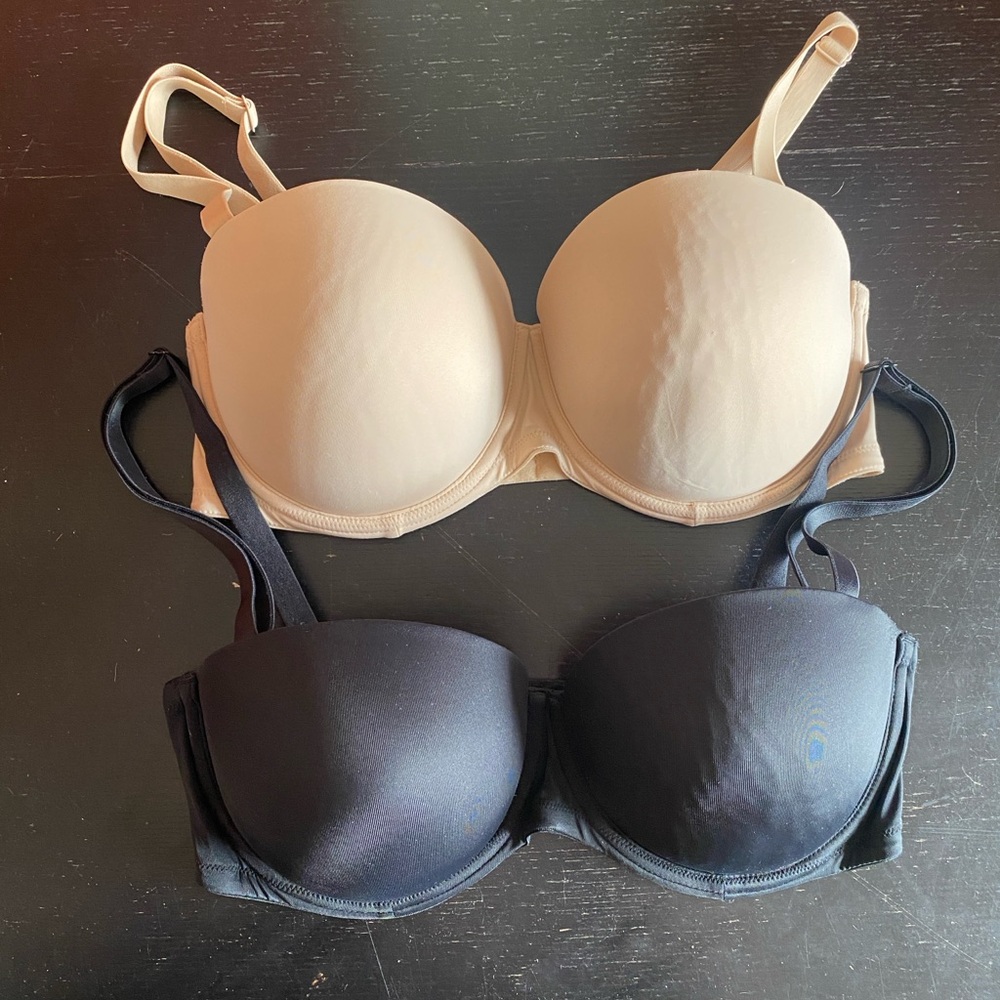 Victoria's Secret Beige and Black Underwire Bras